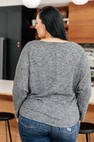 Warm Thoughts Ribbed Top in Charcoal    Tops Ave Shops- Tilden Co.