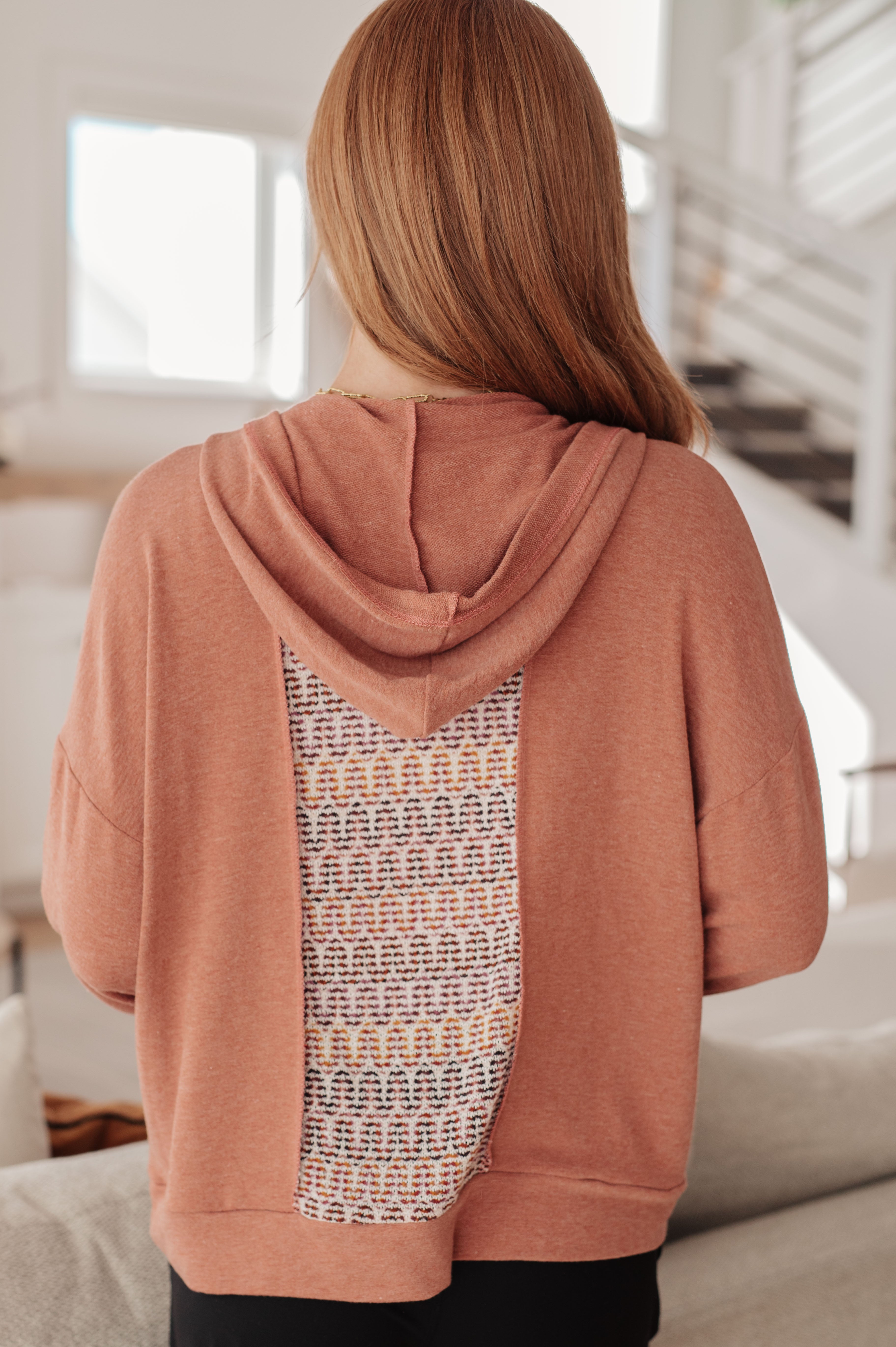 Wave Hello Mixed Print Hoodie Tops Ave Shops- Tilden Co.