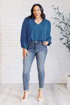 We Believe Keyhole Tie Detail Blouse    Tops Ave Shops- Tilden Co.