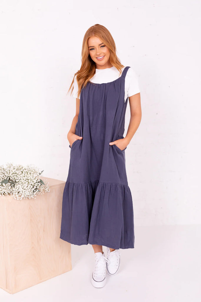 Tabby Dress in Skipper Blue    Dress Mikarose- Tilden Co.