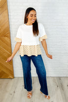 Welcome Me Home Gingham Print Top Womens Ave Shops- Tilden Co.