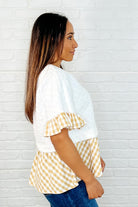 Welcome Me Home Gingham Print Top Womens Ave Shops- Tilden Co.