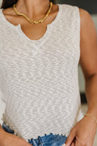 What's the Plan Lettuce Hem Tank in Heather Grey Womens Ave Shops- Tilden Co.
