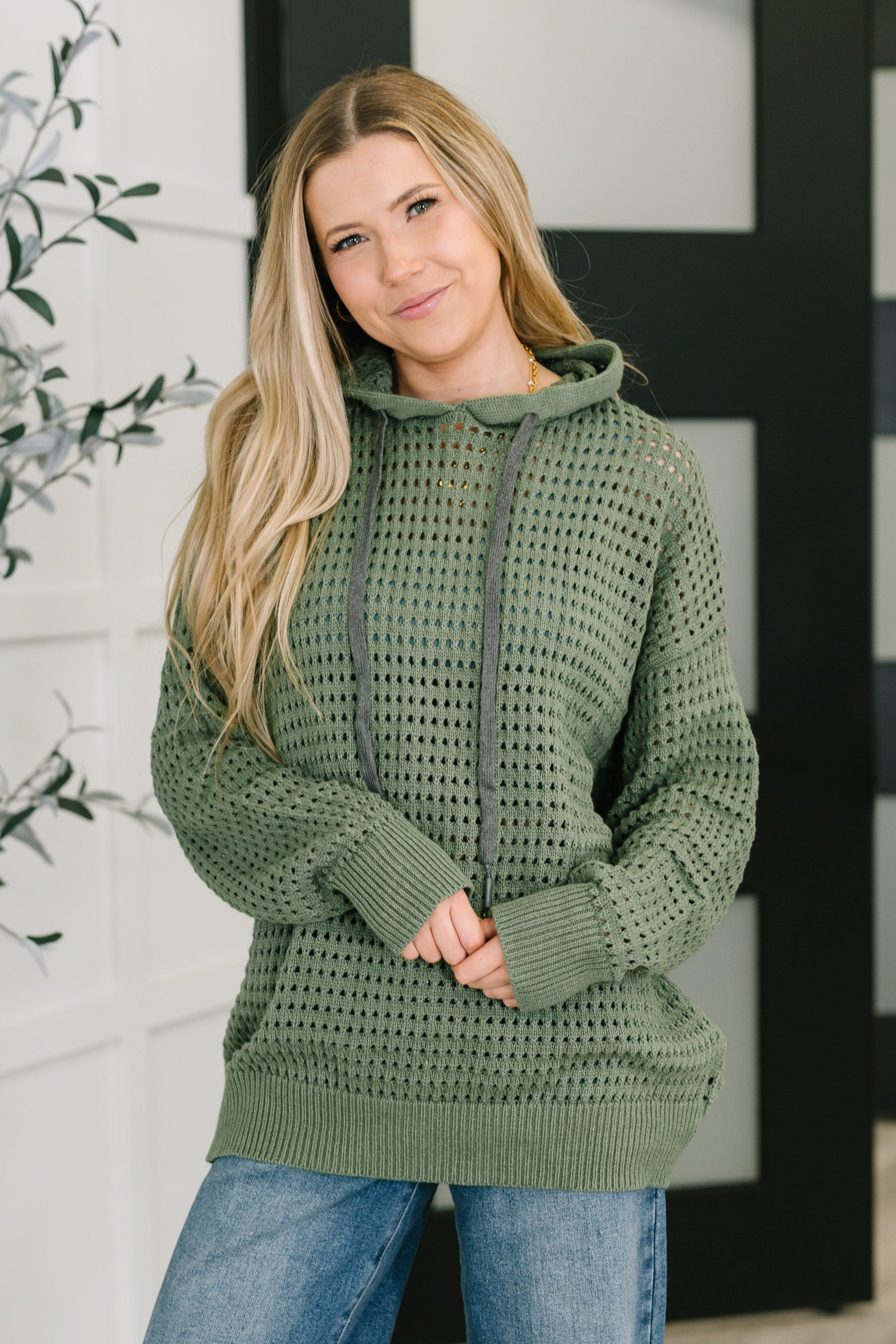 What a Catch Open Weave Pullover Womens Ave Shops- Tilden Co.