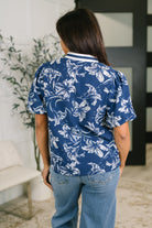 Wheels Are in Motion Puff Sleeve Floral Blouse Womens Ave Shops- Tilden Co.