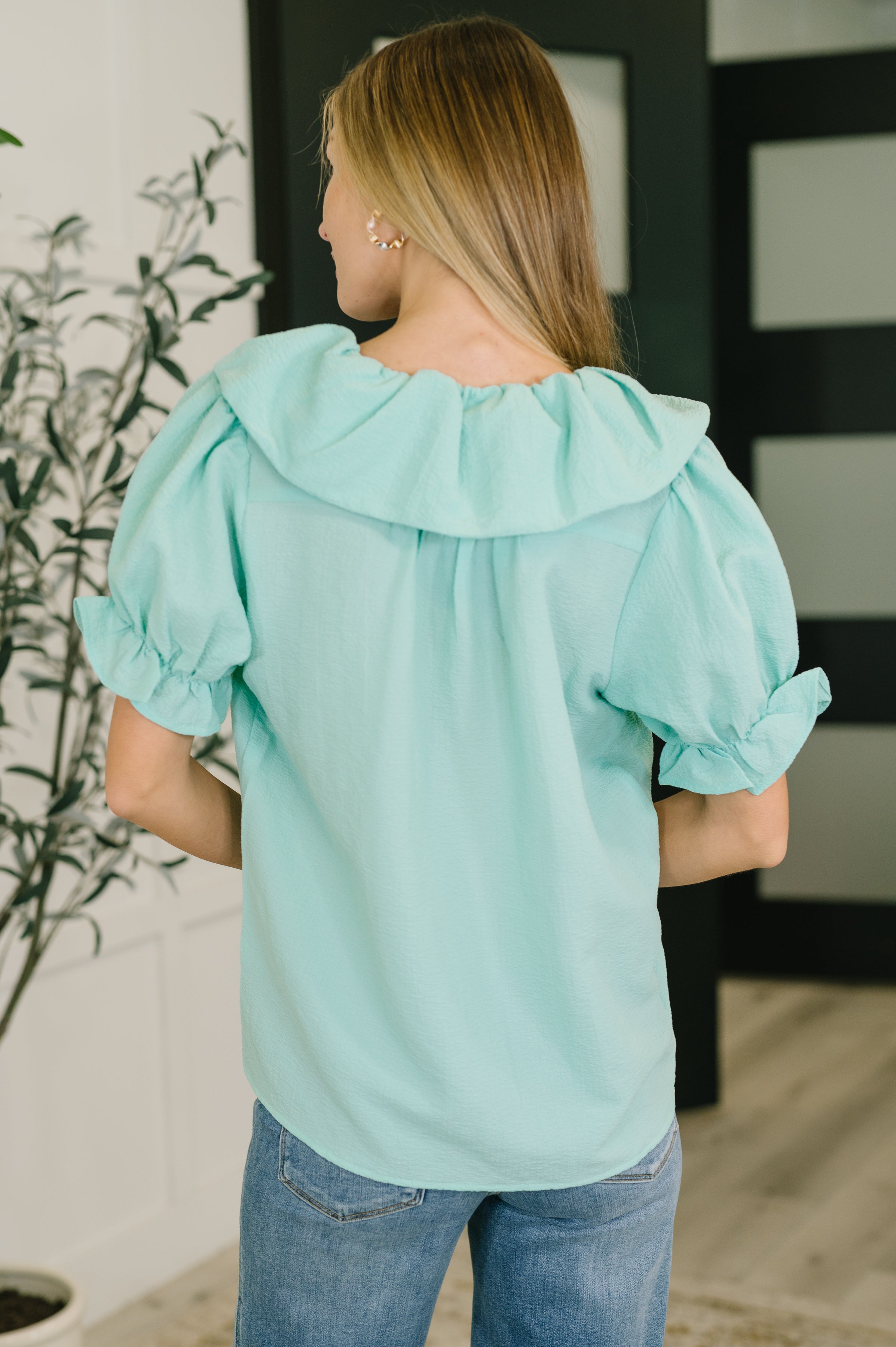 Wherever the Wind Blows Balloon Sleeve Blouse Blouse Ave Shops- Tilden Co.