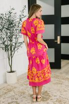 Whispering Willow V-Neck Dress in Fuchsia Womens Ave Shops- Tilden Co.