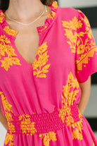 Whispering Willow V-Neck Dress in Fuchsia Womens Ave Shops- Tilden Co.