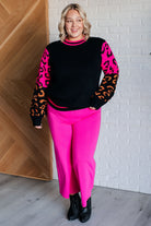 Wild About You Animal Print Sweater Tops Ave Shops- Tilden Co.