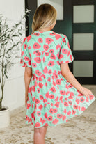 Wildflower Waltz Gathered Tier Dress in Mint Womens Ave Shops- Tilden Co.