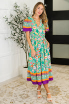 Wildflower Wish Gathered Tier Dress in Mint Womens Ave Shops- Tilden Co.