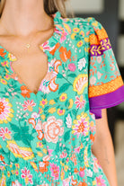 Wildflower Wish Gathered Tier Dress in Mint Womens Ave Shops- Tilden Co.