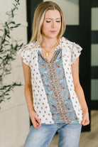 Willow Breeze Short Sleeve Blouse Womens Ave Shops- Tilden Co.