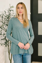 Wind off the Sea V-Neck Relaxed Top Womens Ave Shops- Tilden Co.