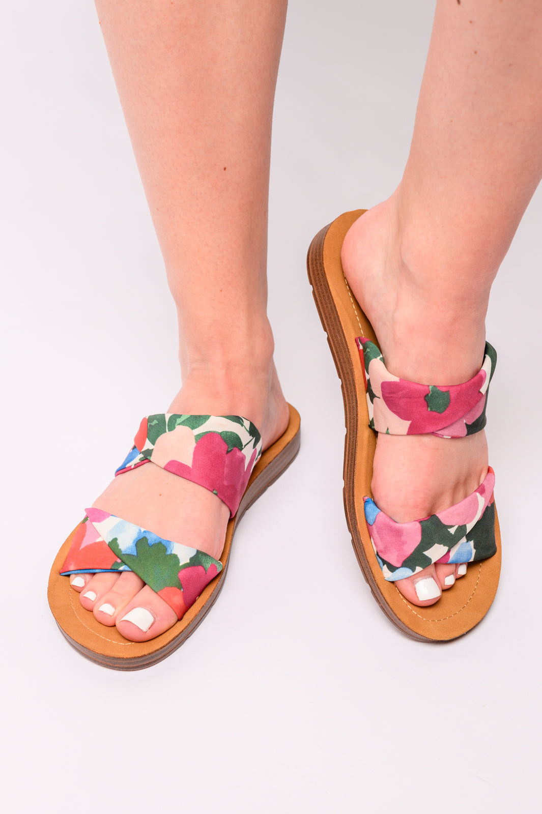 With a Twist Sandal in Flowers    Womens Ave Shops- Tilden Co.