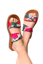 With a Twist Sandal in Flowers    Womens Ave Shops- Tilden Co.