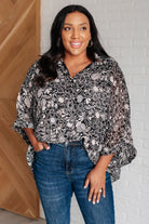 Work All Day Floral Top Tops Ave Shops- Tilden Co.