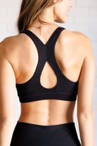 Working Out My Ego Cross Back Sports Bra in Black    Athleisure Ave Shops- Tilden Co.