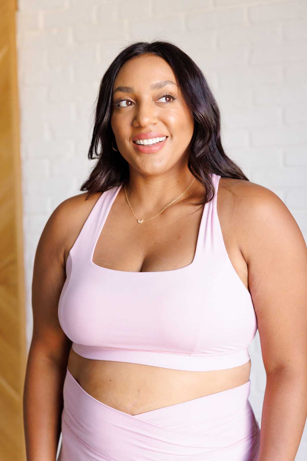 Working Out My Ego Cross Back Sports Bra in Mauve Peony    Athleisure Ave Shops- Tilden Co.