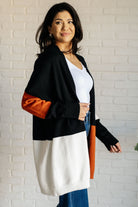 Writer's Block Color Block Open Front Cardigan    Layers Ave Shops- Tilden Co.