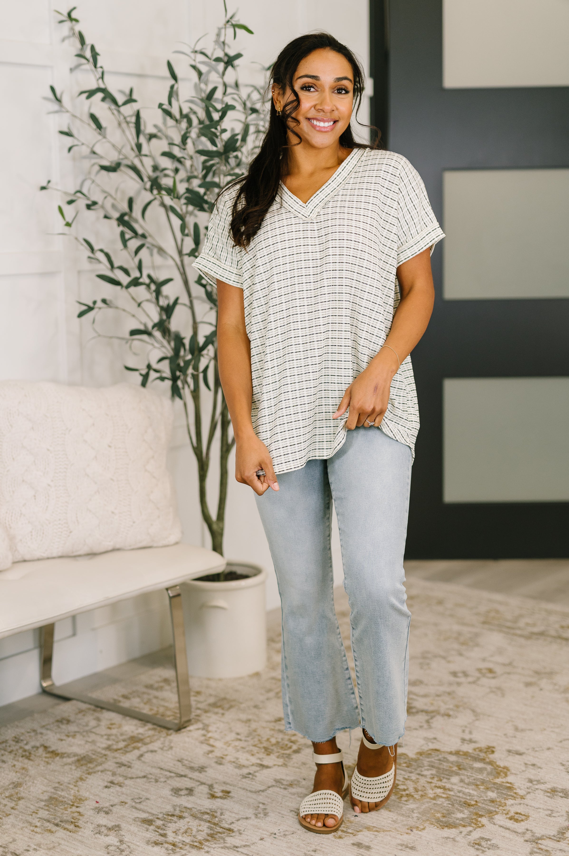 You Just Get It V-Neck Top T-Shirt Ave Shops- Tilden Co.