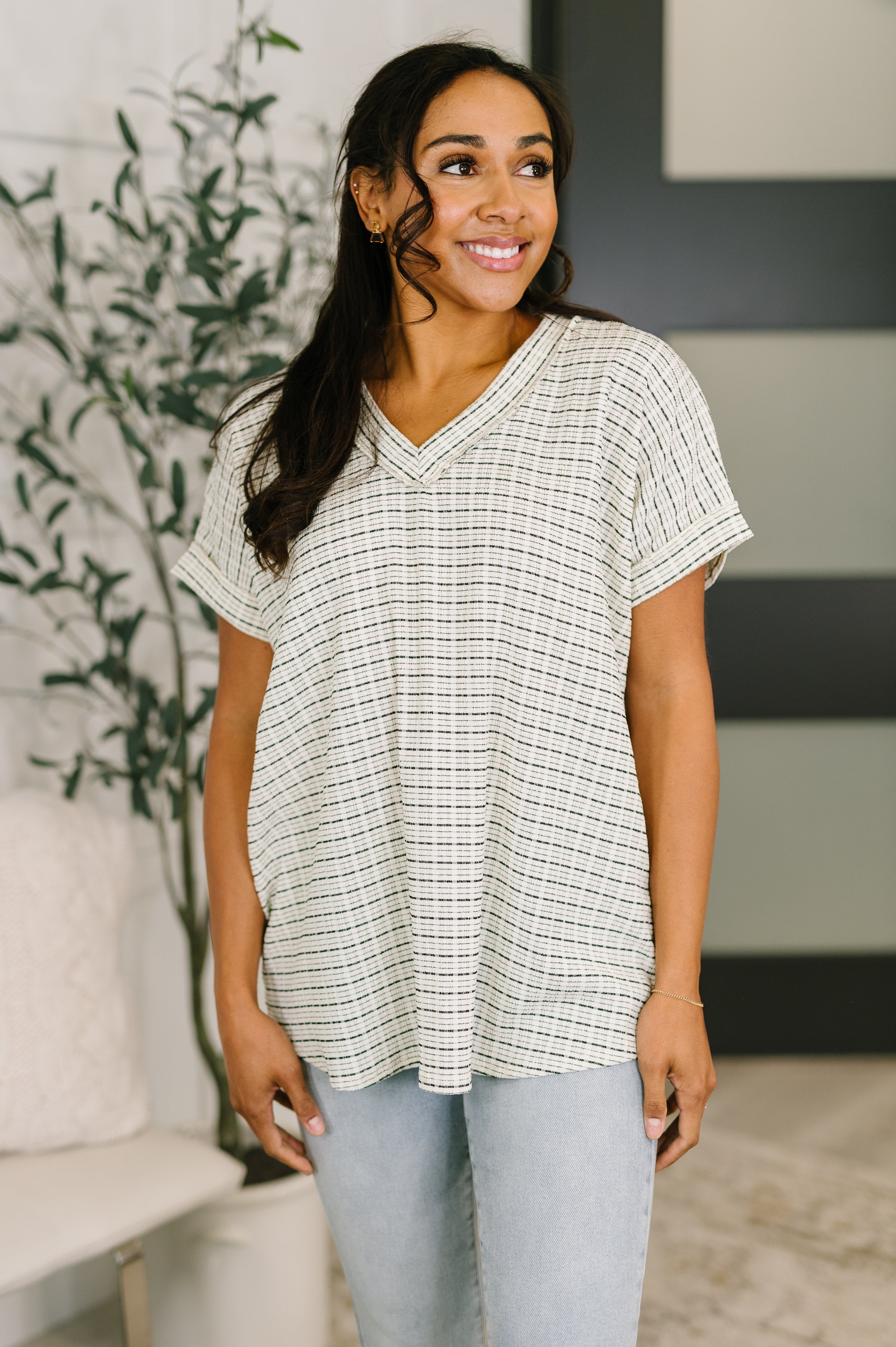You Just Get It V-Neck Top T-Shirt Ave Shops- Tilden Co.