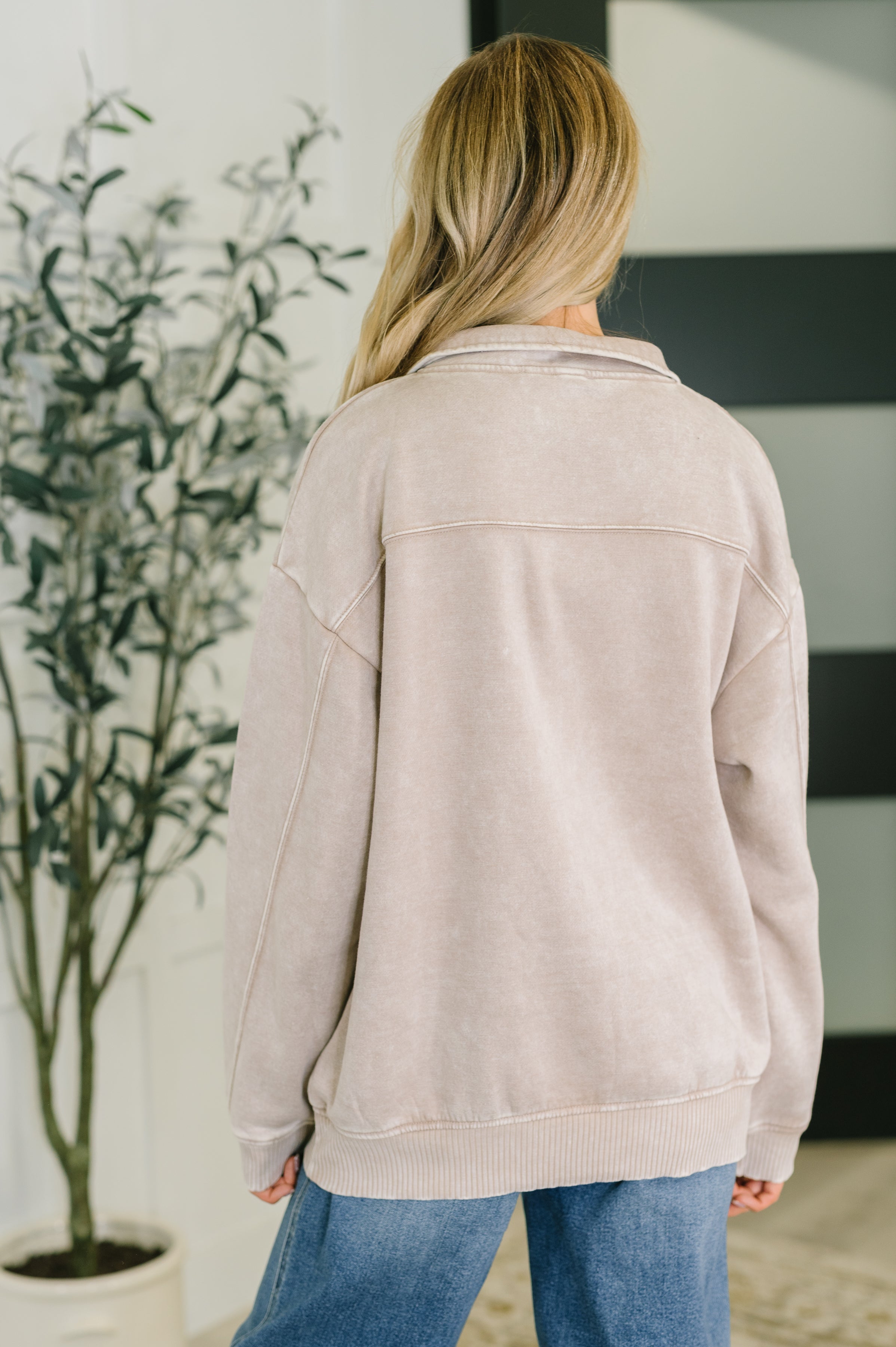 You Should Know Half Zip Pullover in Ash Mocha Womens Ave Shops- Tilden Co.