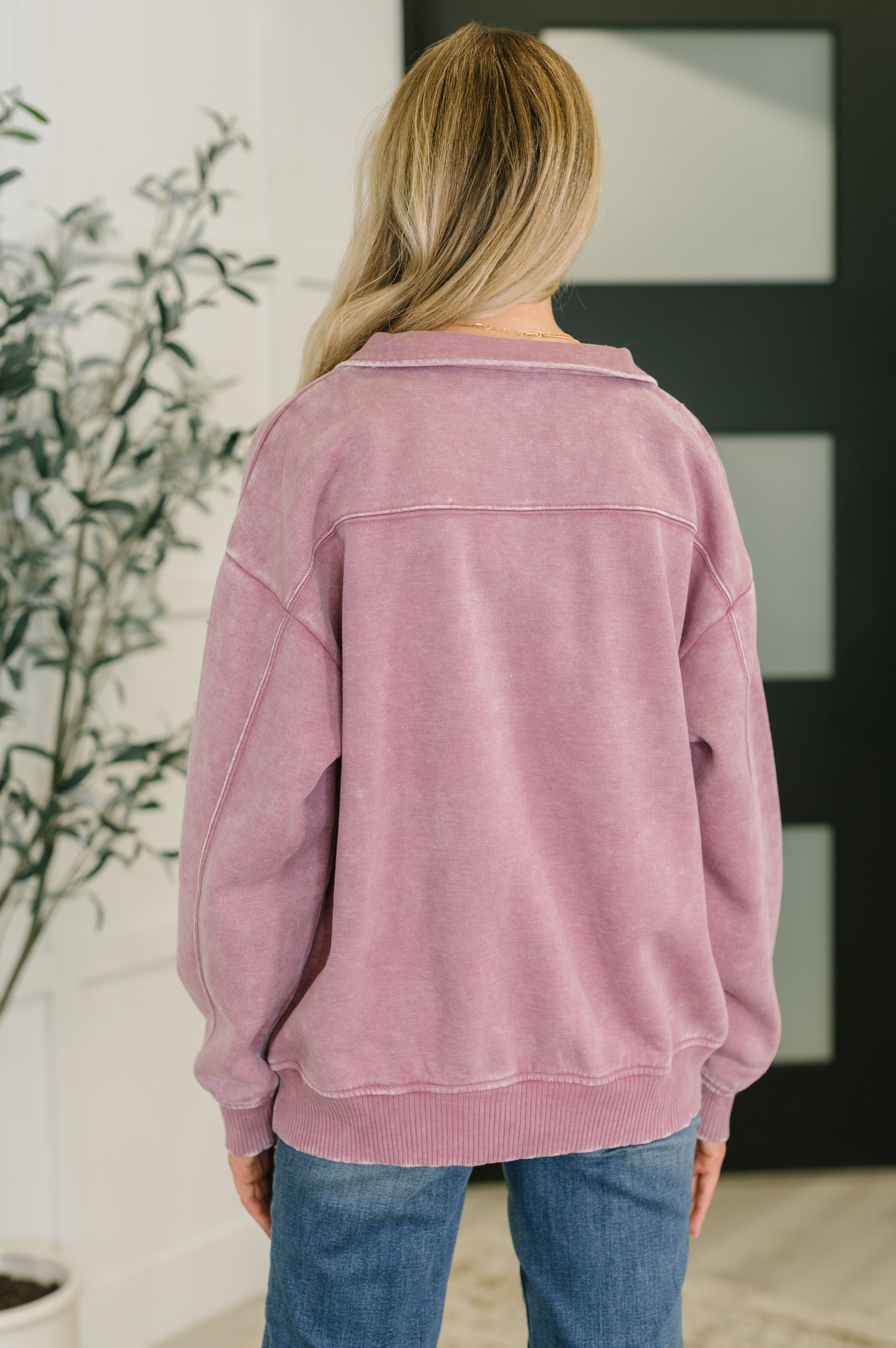 You Should Know Half Zip Pullover in Light Rose Womens Ave Shops- Tilden Co.
