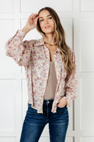 You and I Connect Floral Button Up Blouse Blouses Ave Shops- Tilden Co.