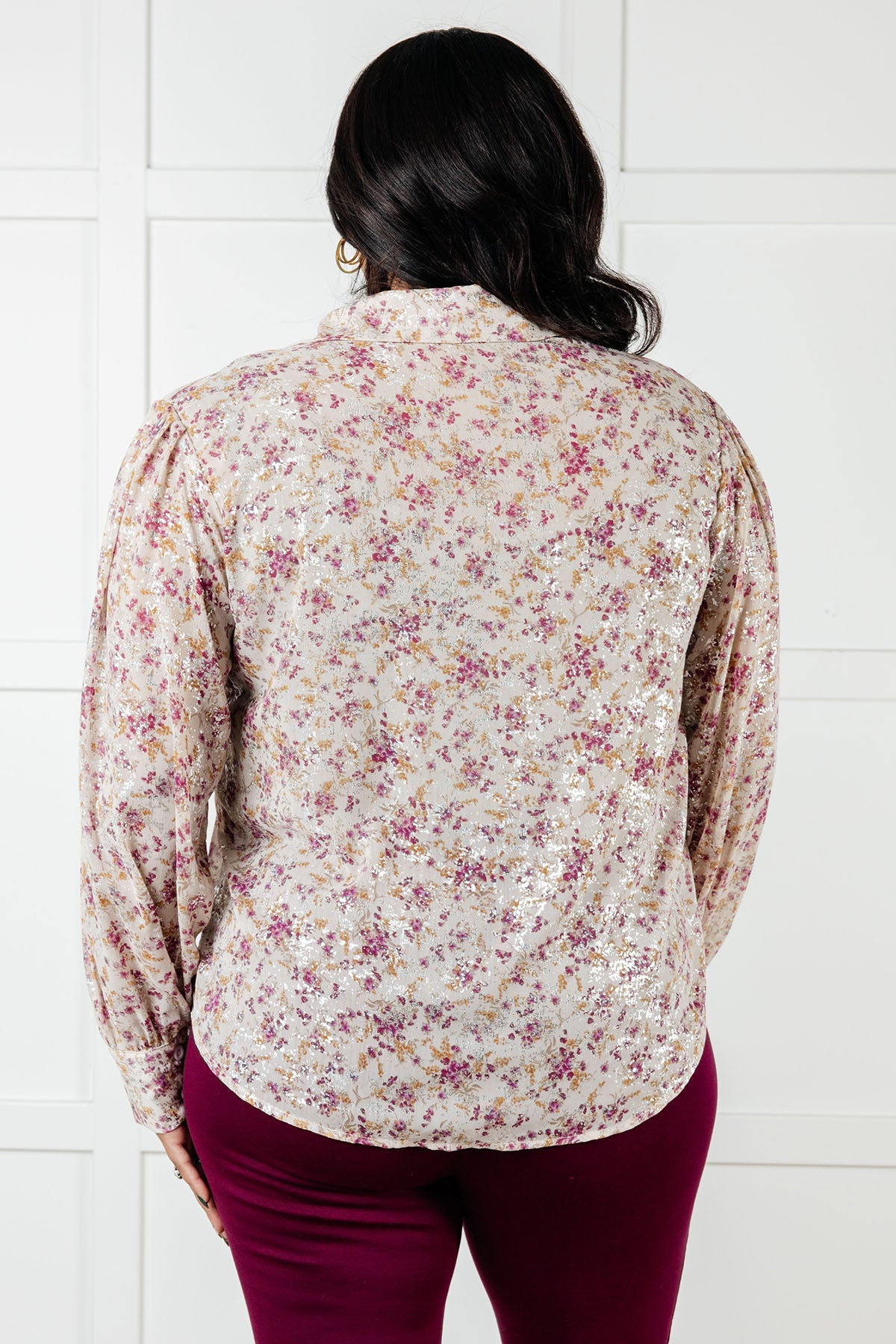 You and I Connect Floral Button Up Blouse Blouse Ave Shops- Tilden Co.