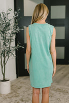 Your Attention Mineral Wash T-Shirt Dress Knee Length Dress Ave Shops- Tilden Co.
