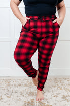 Your New Favorite Joggers in Red Plaid Bottoms Ave Shops- Tilden Co.