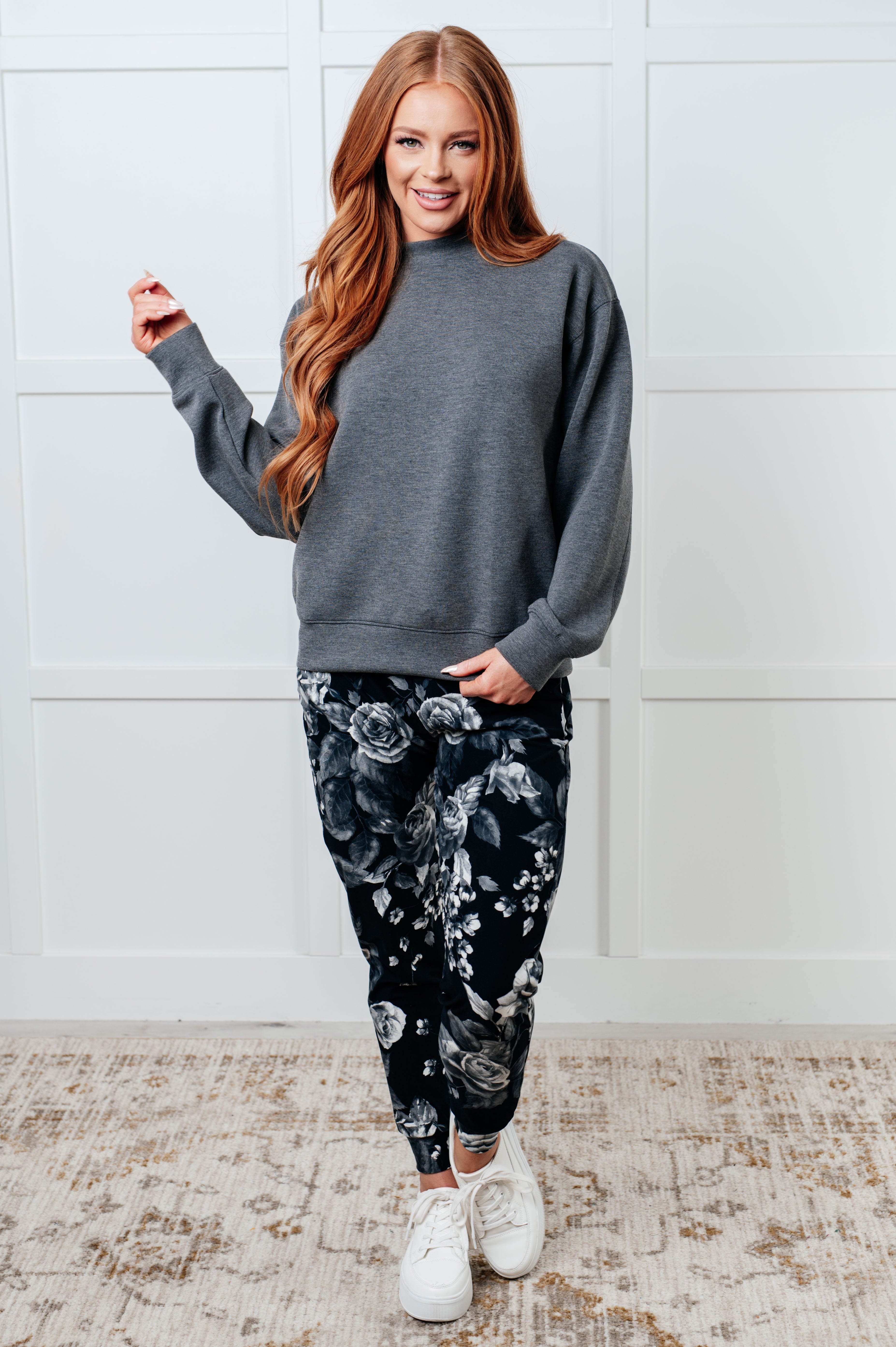 Your New Favorite Joggers in Rose Print Bottoms Ave Shops- Tilden Co.