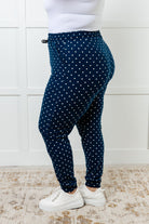 Your New Favorite Joggers in White Polka Dot Bottoms Ave Shops- Tilden Co.