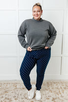 Your New Favorite Joggers in White Polka Dot Bottoms Ave Shops- Tilden Co.