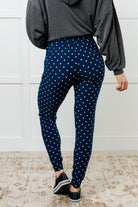 Your New Favorite Joggers in White Polka Dot Bottoms Ave Shops- Tilden Co.