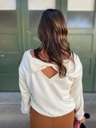 PREORDER: Bow Back Sweatshirt in Three Colors    Womens Ave Shops- Tilden Co.