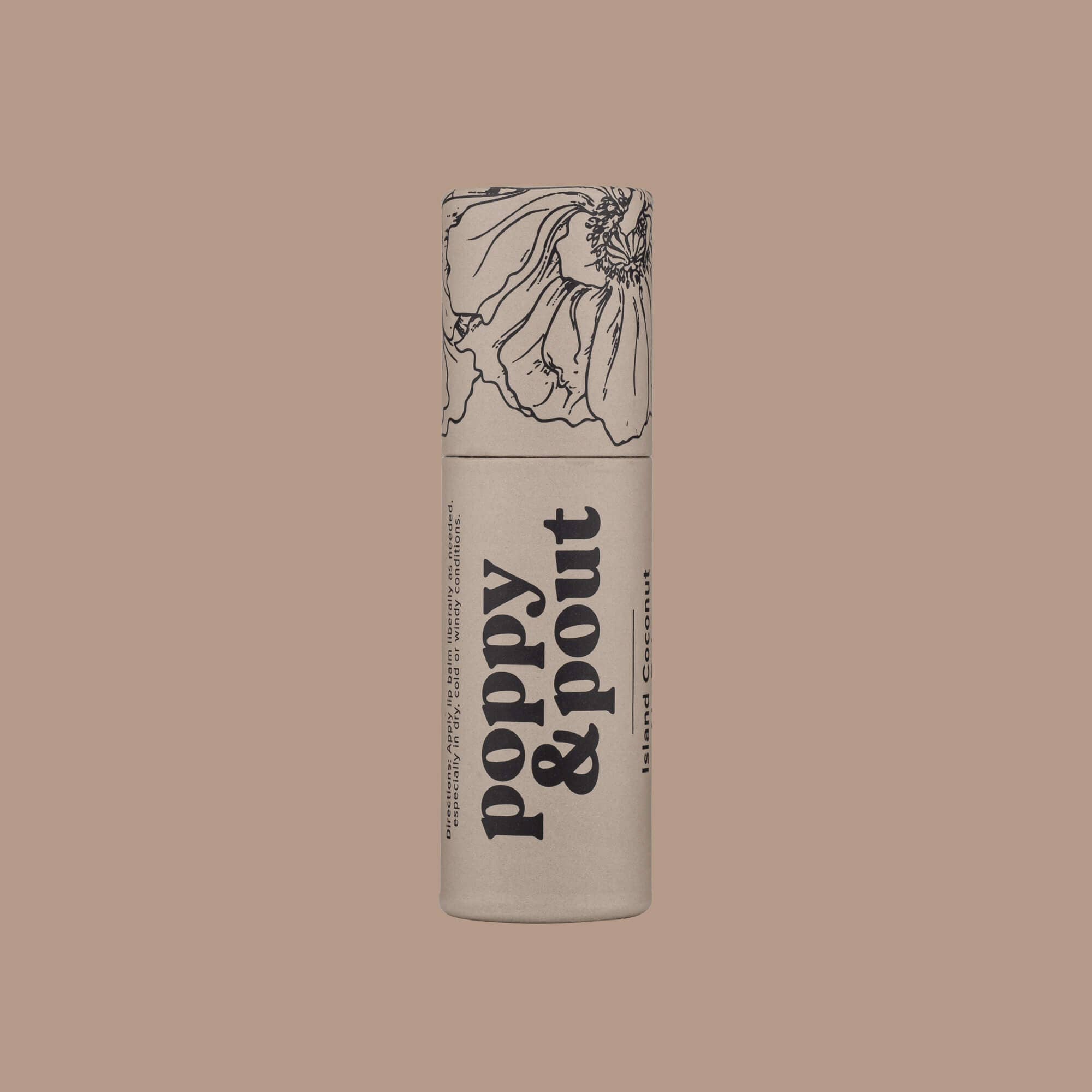 Lip Balm, Island Coconut Lip Balm Poppy & Pout- Tilden Co.