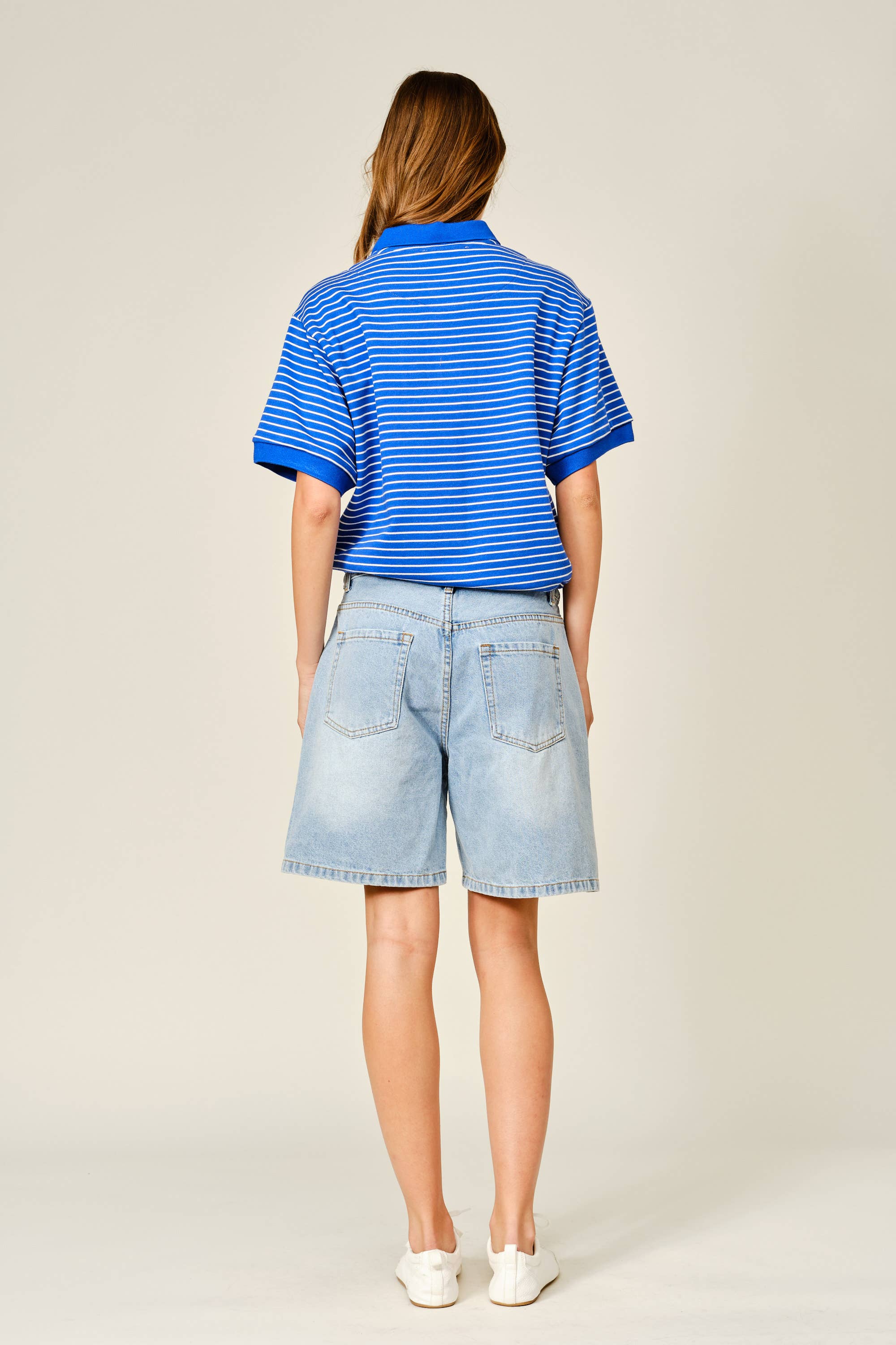 Lt Wash Drawstring Denim Bermudas Bermuda Shorts Aaron & Amber- Tilden Co.