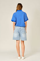 Lt Wash Drawstring Denim Bermudas Bermuda Shorts Aaron & Amber- Tilden Co.