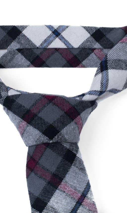 Men's 100% Cotton Checkered Ties 7     Selini New York- Tilden Co.