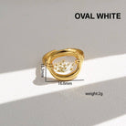18K Stainless Steel Pressed Flower Ring | 40R104 JOSSLYN by wall to wall- Tilden Co.