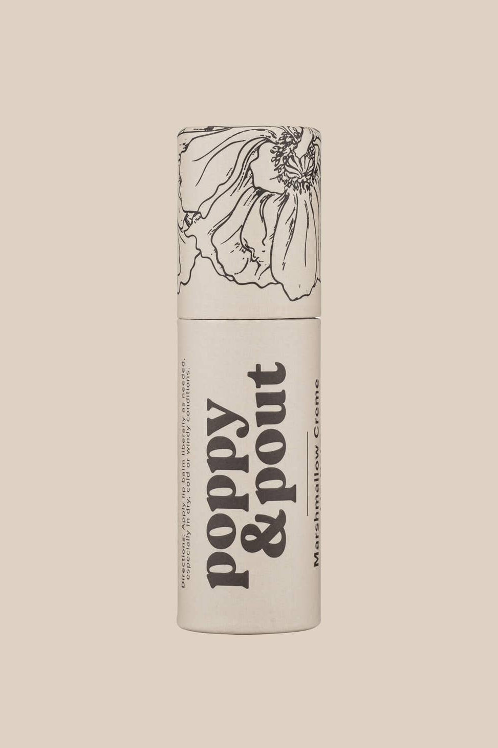 Poppy and Pout Lip Balm - Marshmallow Cream    lip balm Poppy & Pout- Tilden Co.