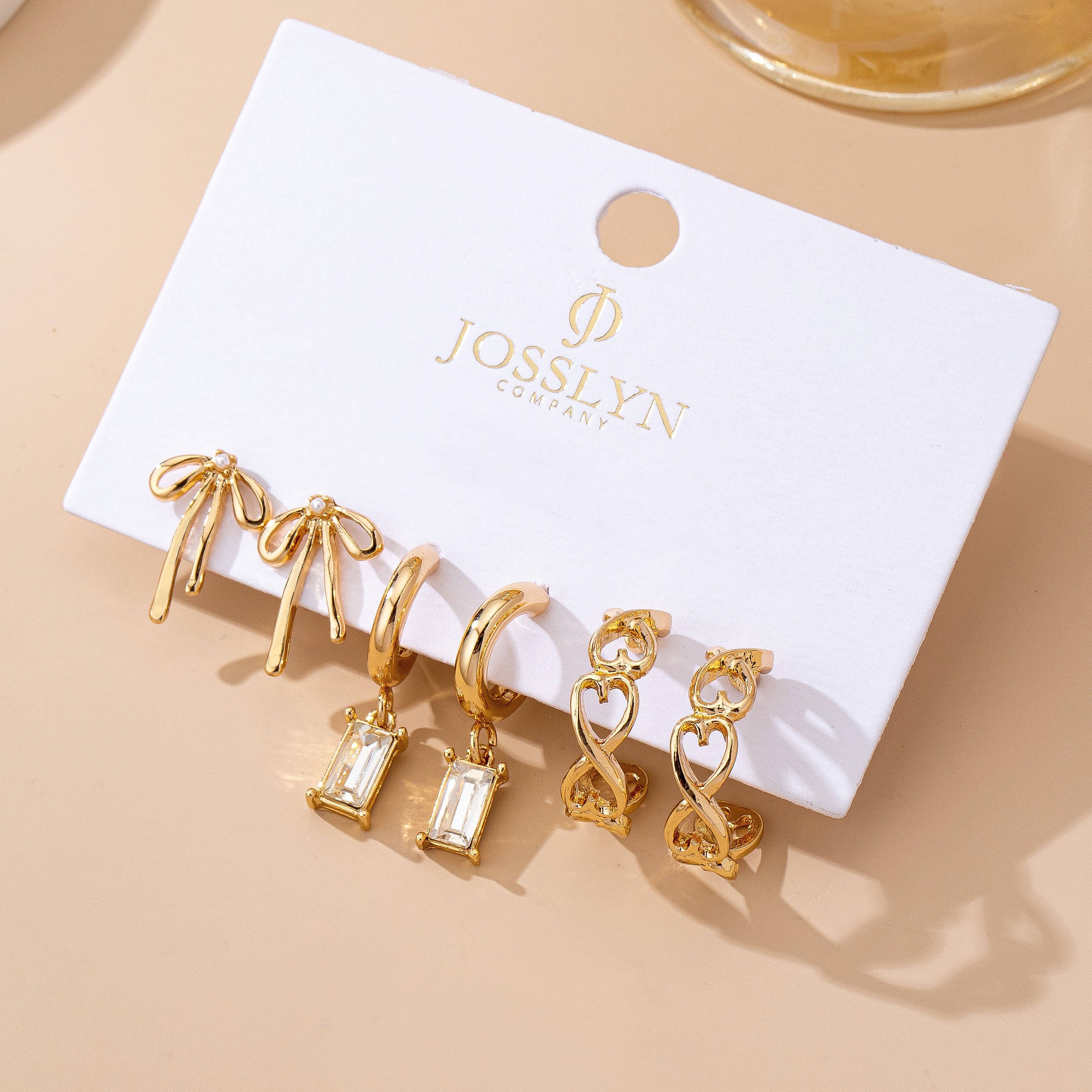 Baguette Trio Earring Set 80E61789 earring JOSSLYN by wall to wall- Tilden Co.