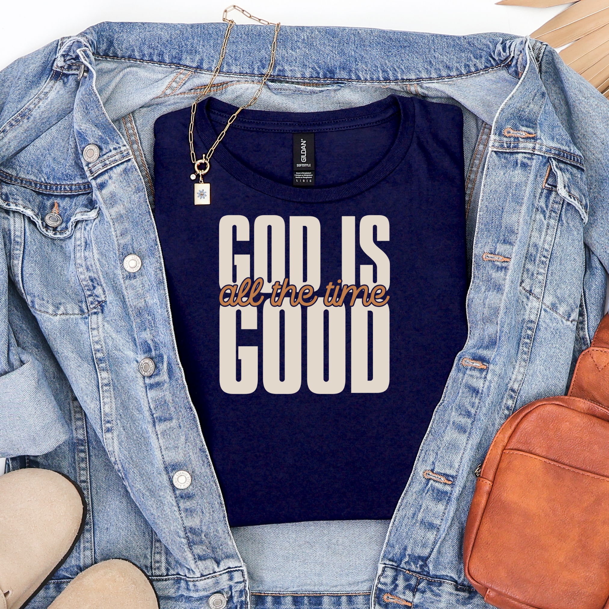 All the Time in Navy Graphic Tee and Sweatshirt Sweater Ave Shops- Tilden Co.