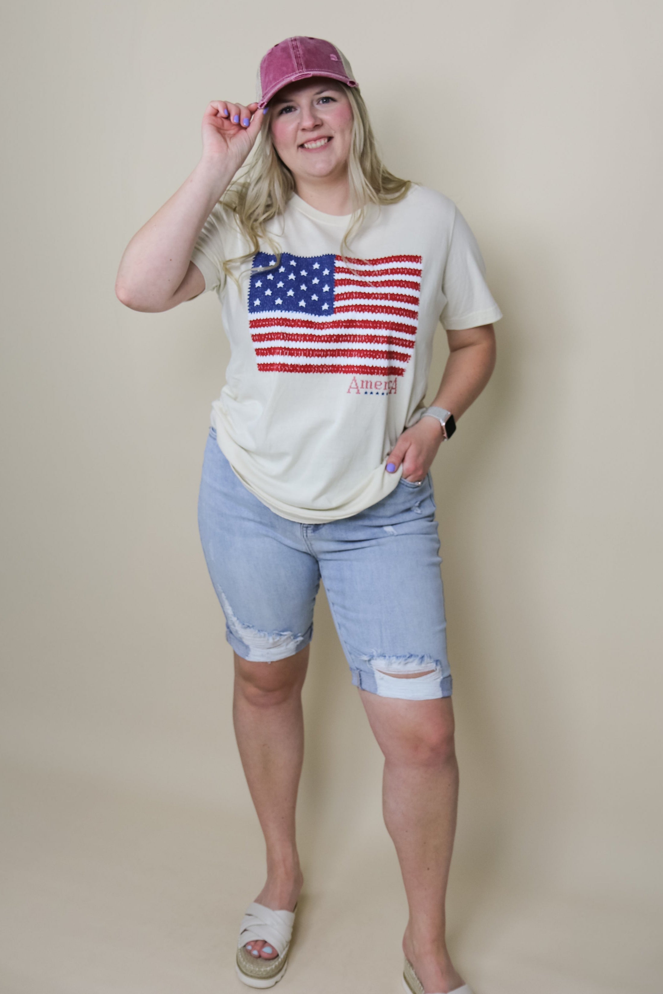 Stars & Style Tee – American Flag Graphic Graphic T-Shirt Rustee Clothing- Tilden Co.