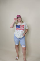 Breakaway Bermudas - Distressed Raw Hem Bermuda Shorts Risen Jeans- Tilden Co.