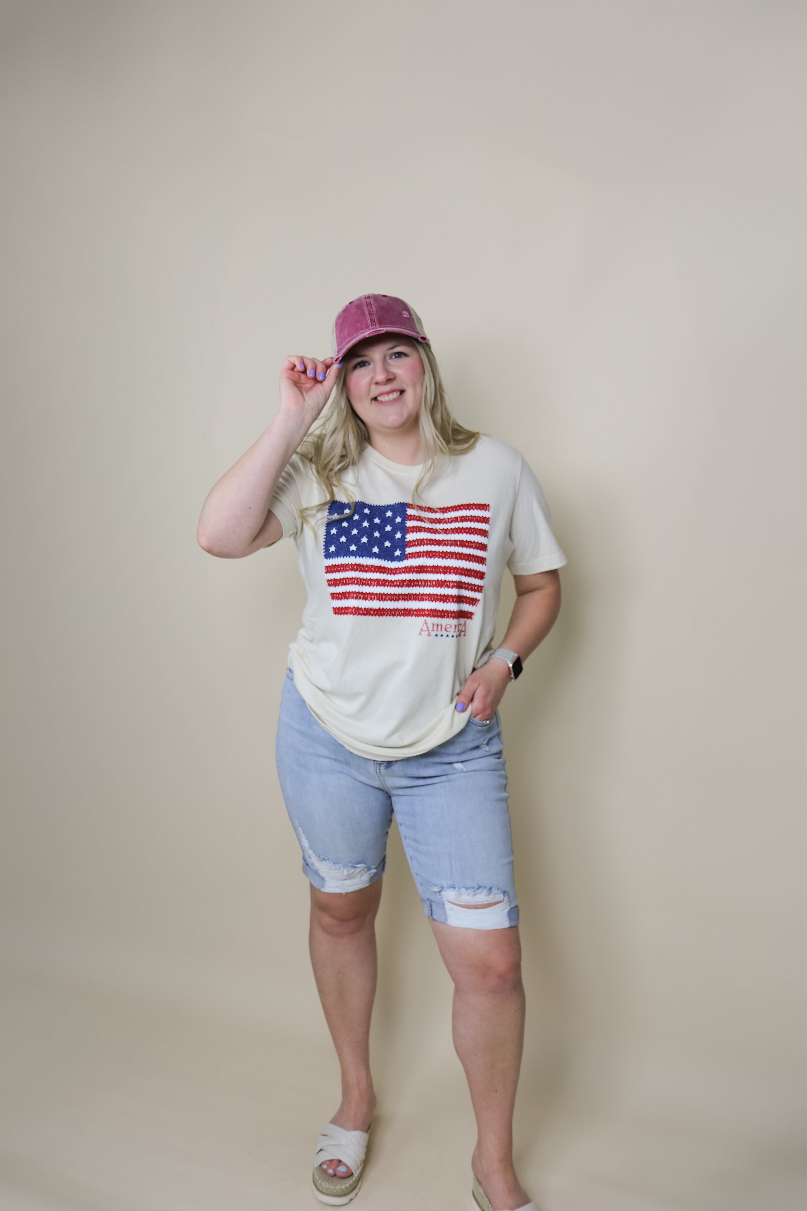 Breakaway Bermudas - Distressed Raw Hem Bermuda Shorts Risen Jeans- Tilden Co.
