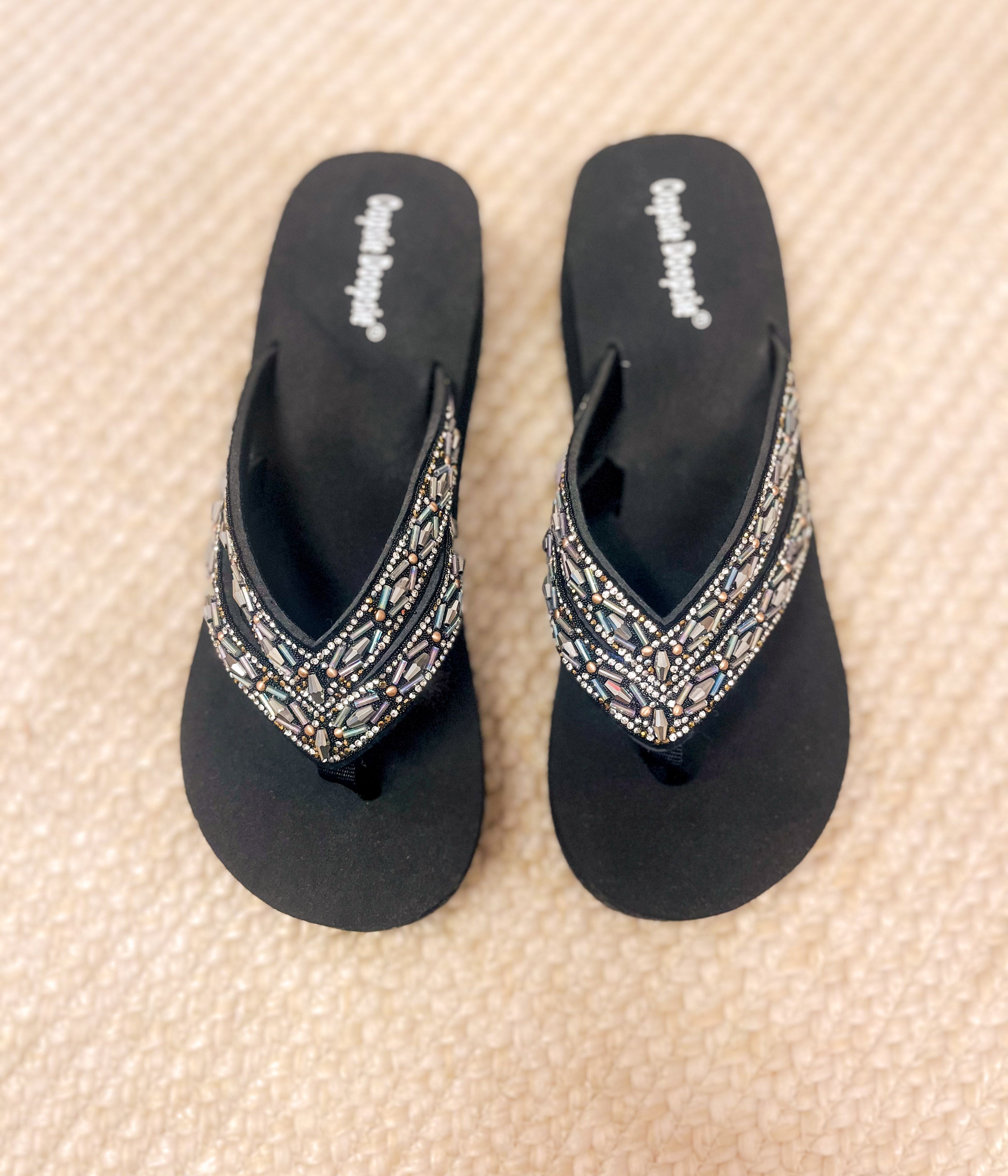 Amita Rhinestone Sandal in Pewter 130 Sandals Naughty Monkey- Tilden Co.