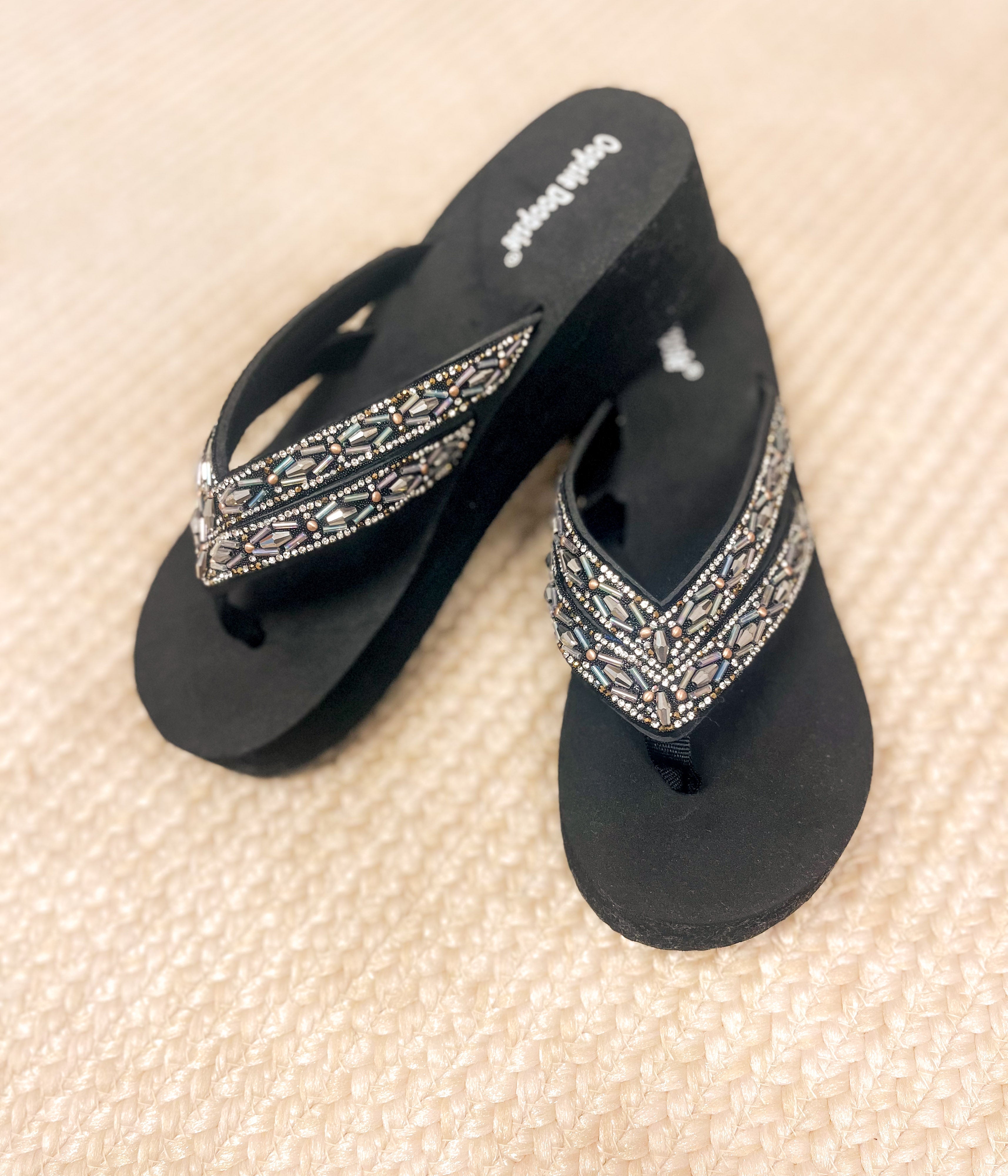 Amita Rhinestone Sandal in Pewter 130 Sandals Naughty Monkey- Tilden Co.